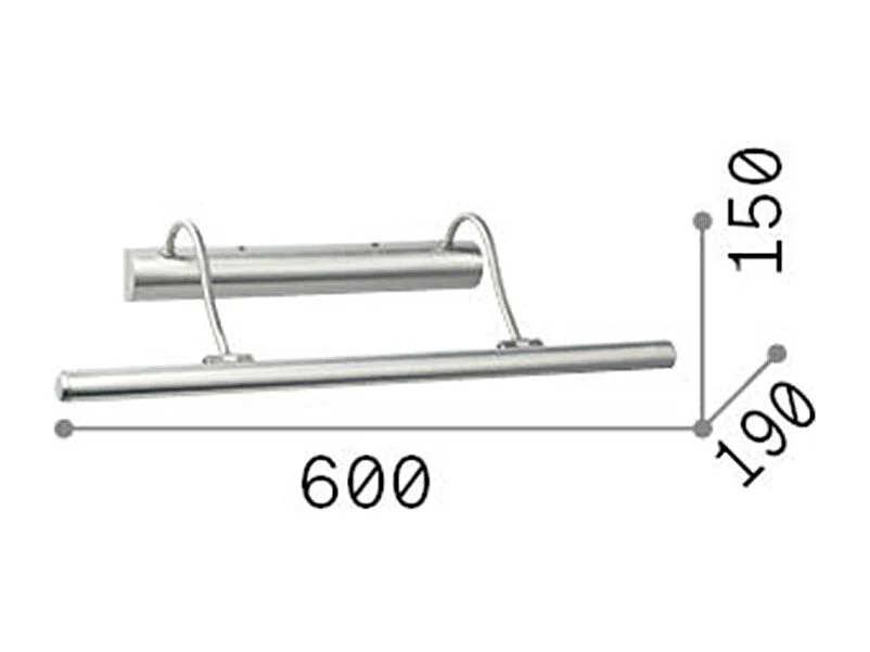 Ideal Lux Mirror-10 - Aplique de pared de 4 luces, níquel, G9