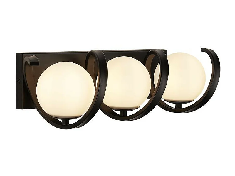 Searchlight Twister3 ljus vägglampa, matt svart, matt opalglas