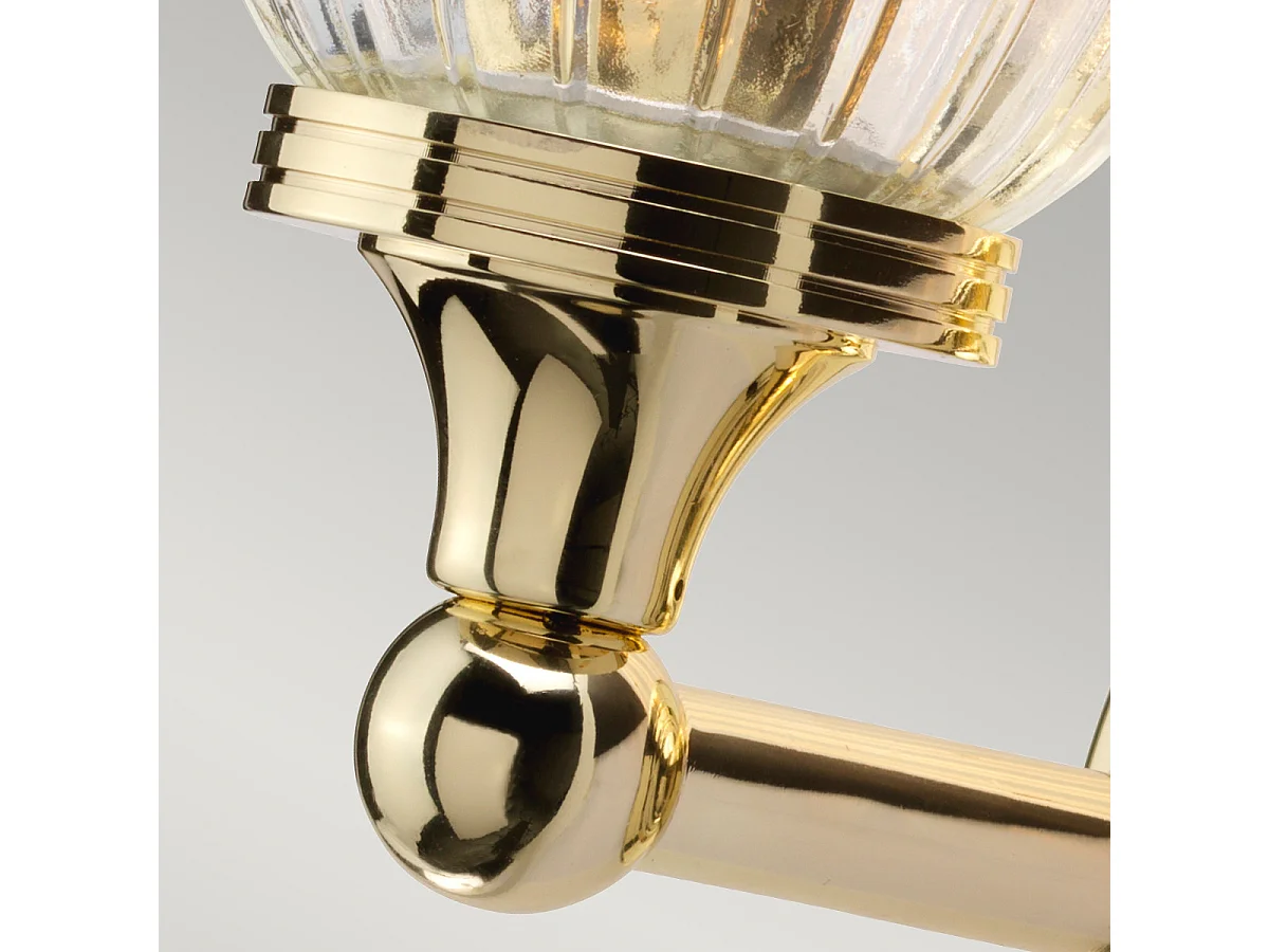 Elstead Austen - 1 Licht Badezimmer Wandleuchte aus poliertem Messing IP44, G9