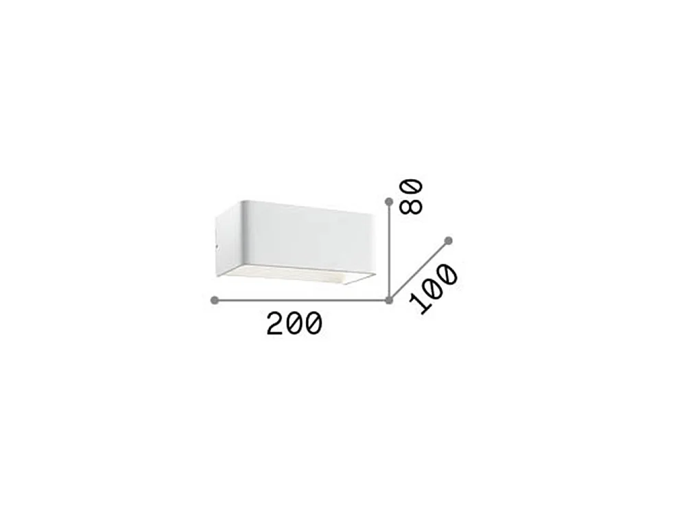 Ideal Lux Click - LED Große Wandleuchte Weiß