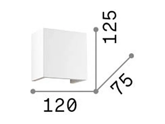 Ideal Lux Flash - 1 luz de pared, blanco