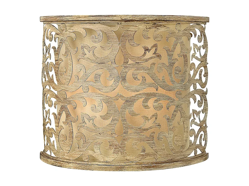 Elstead Carabel 2 ljus inomhus vägglampa Borstad Champagne, E14