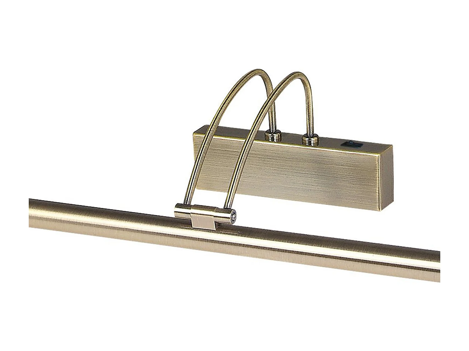 Searchlight Picture Lights - Applique da parete con 1 luce orientabile in ottone antico