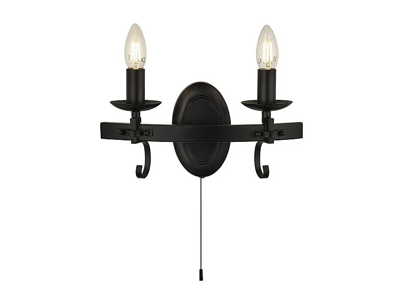 Searchlight CARTWHEEL 2 Ljus Ljus Vgglampa - Svart