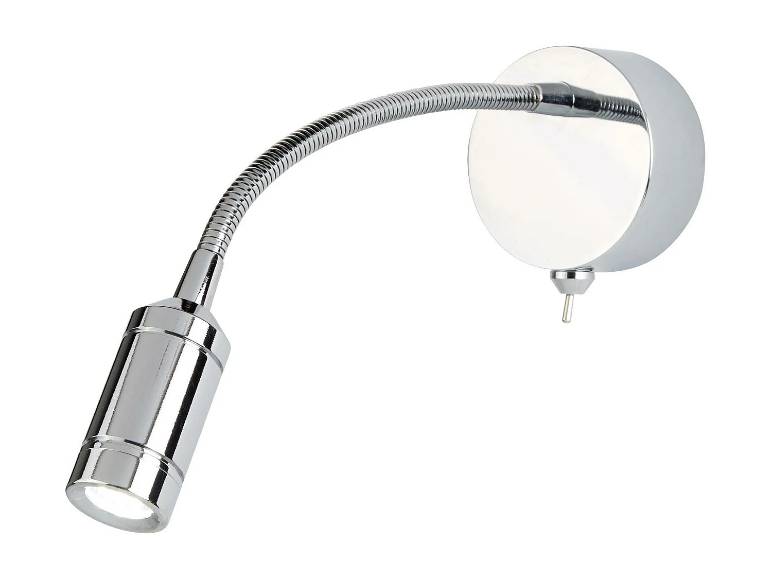 Searchlight - Lampada da lettura a parete orientabile a LED a 1 luce da interno, cromata