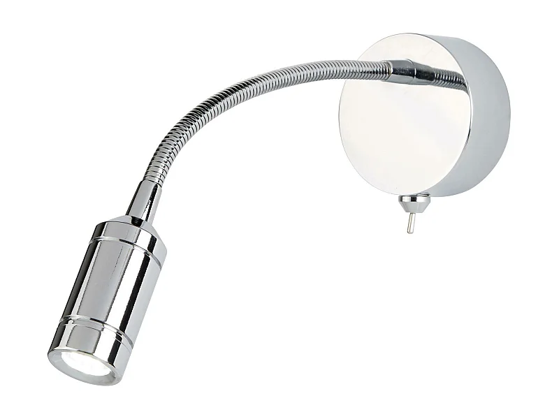 Searchlight - Lampada da lettura a parete orientabile a LED a 1 luce da interno, cromata