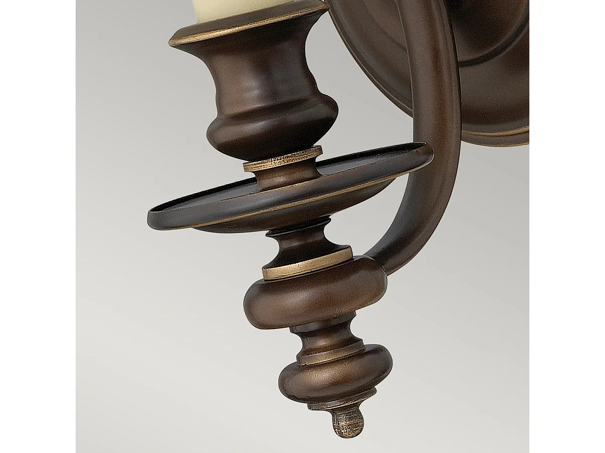 Elstead Dunhill - 1 Licht Innenwandleuchte Royal Bronze, E14