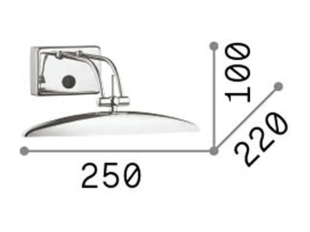 Ideal Lux Mirror-20 - Applique a specchio per interni a 2 luci Cromo, G9