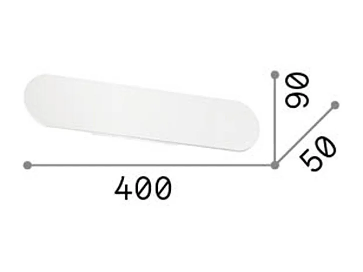 Ideal Lux ECHO Lampada da parete a led integrata a filo Ottone 40cm 3000K