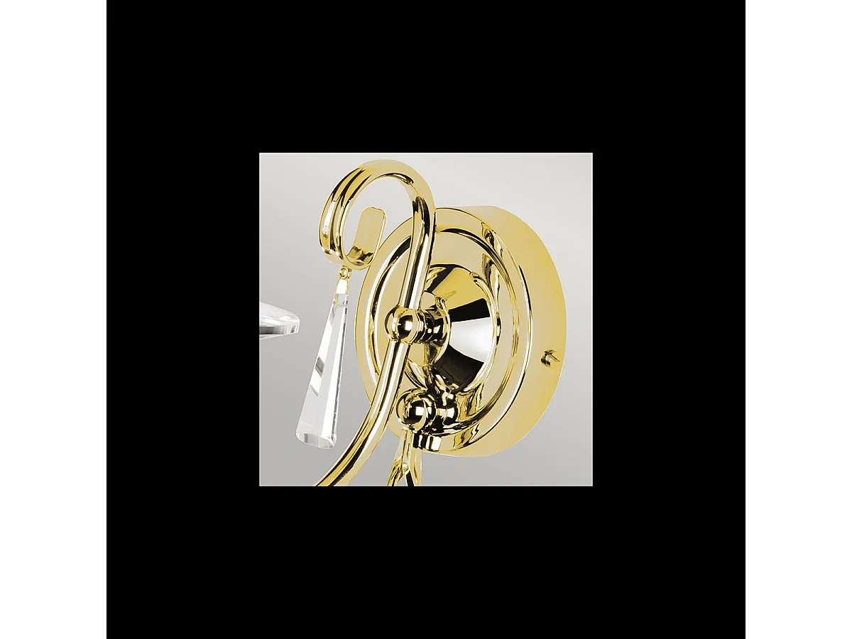 Elstead Aegean - Applique da parete a candela per interni a 1 luce in ottone lucido, E14