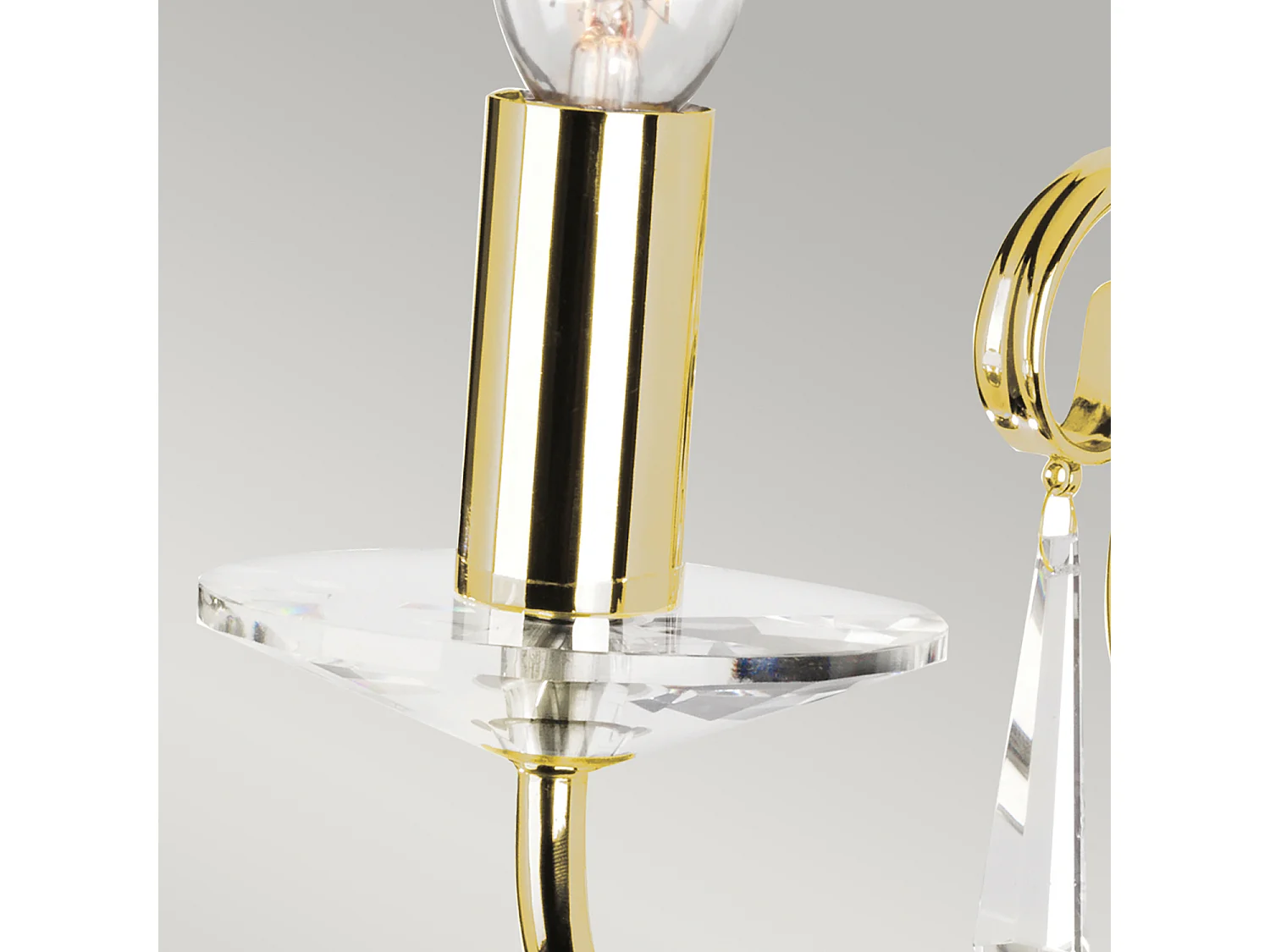 Elstead Aegean - Applique da parete a candela per interni a 1 luce in ottone lucido, E14