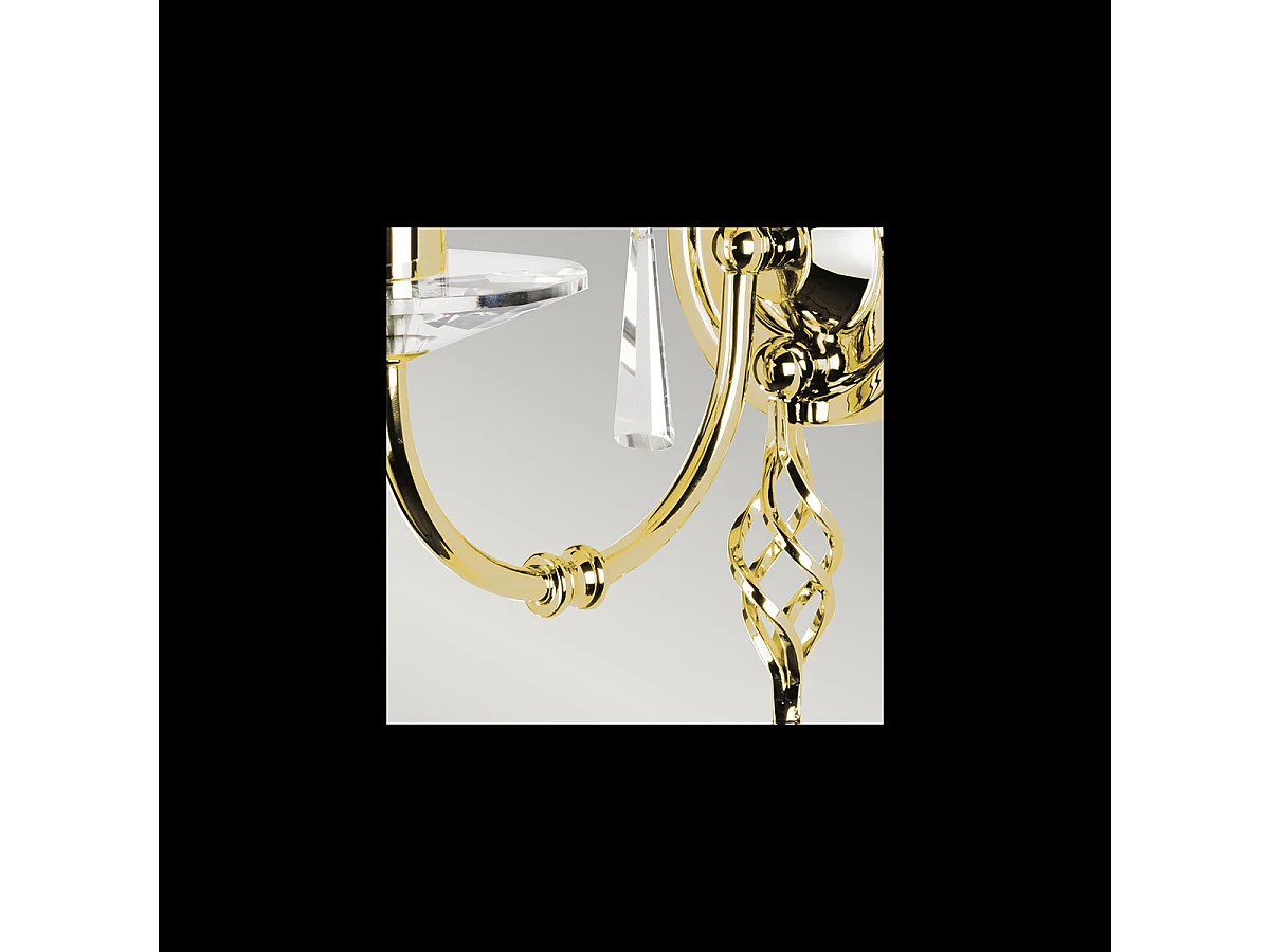 Elstead Aegean - Applique da parete a candela per interni a 1 luce in ottone lucido, E14