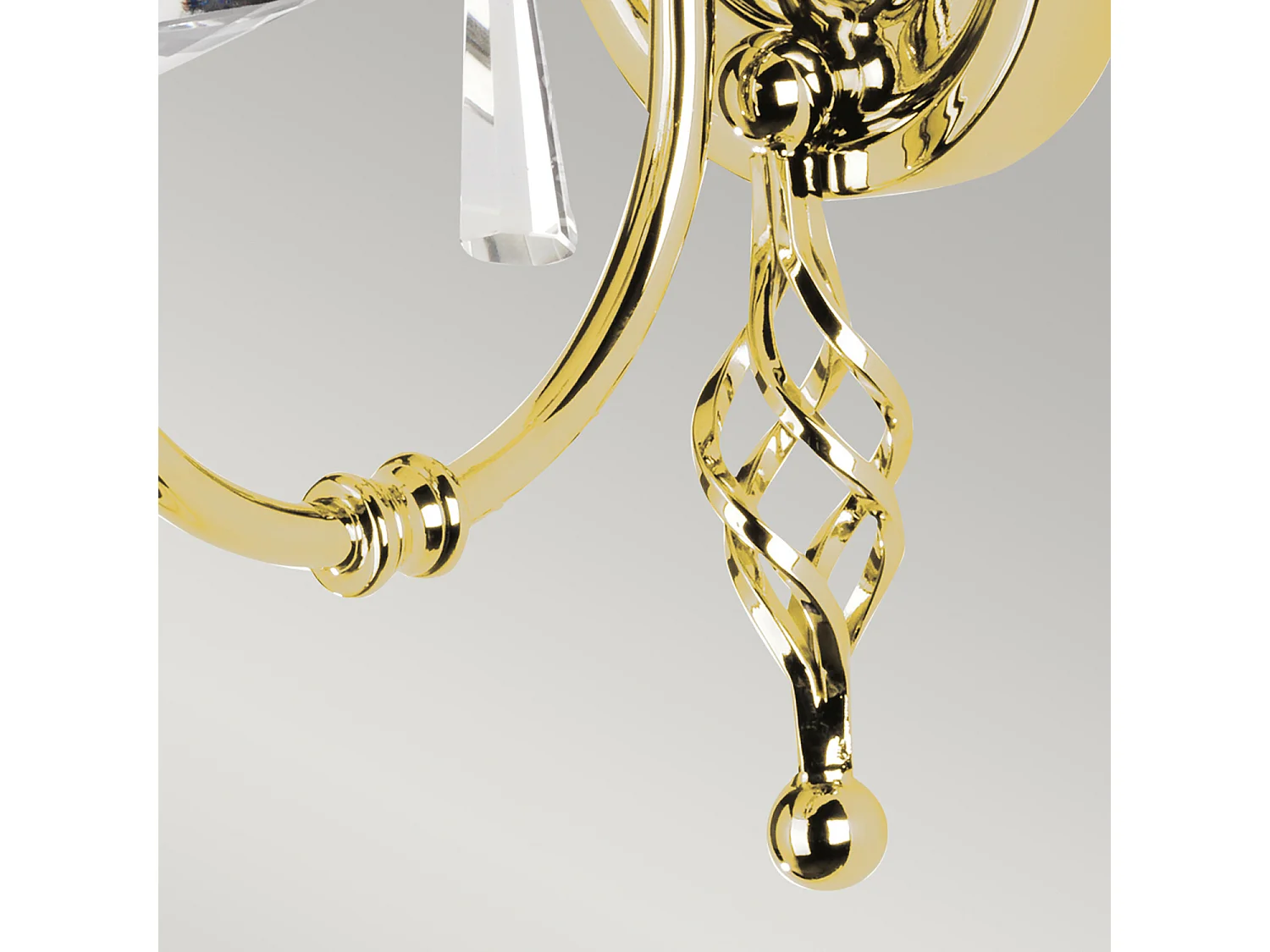 Elstead Aegean - Applique da parete a candela per interni a 1 luce in ottone lucido, E14