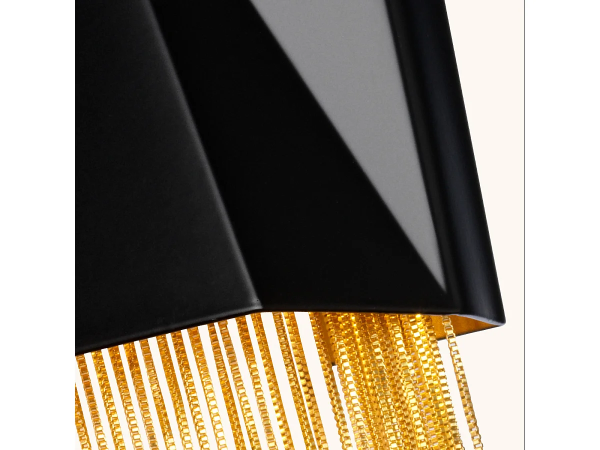 Lampada da parete a 3 luci Elstead Zuma, nero satinato, oro, G9