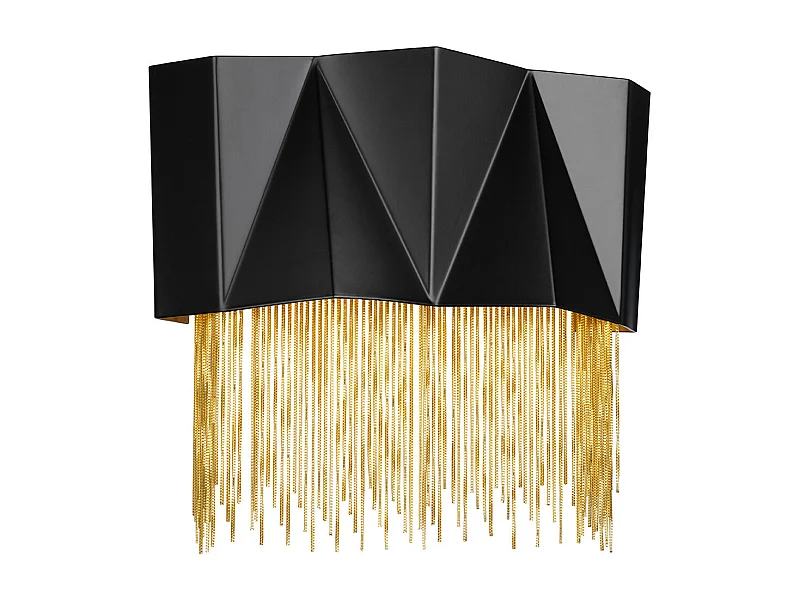 Elstead Zuma 3 ljus vägglampa, satängsvart, guld, G9