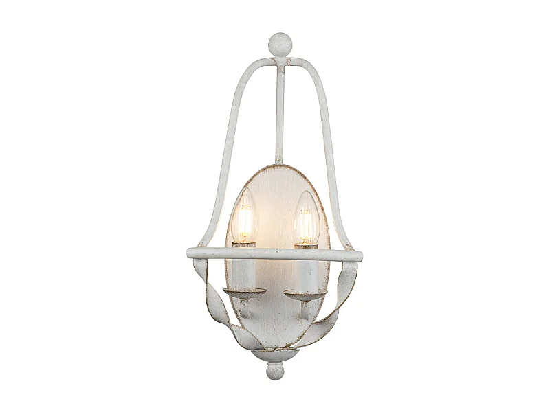 Elstead Quoizel Bradbury Ljus Vägglampa Antik Vit