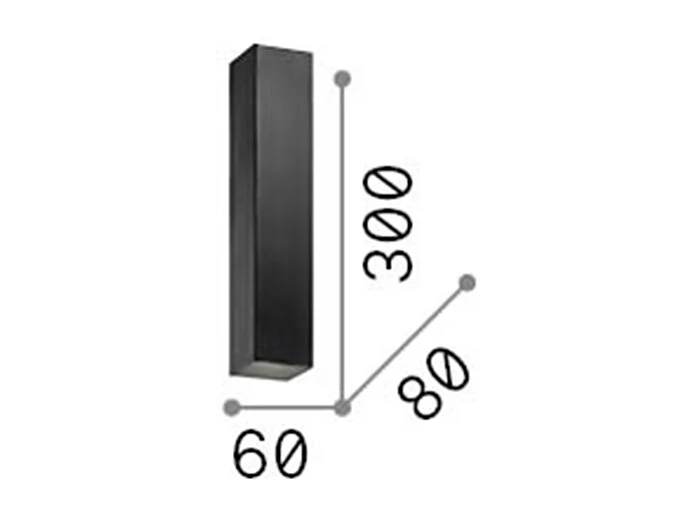 Ideal Lux Sky Applique Murale 2 Lumières Up & Down Noir, GU10