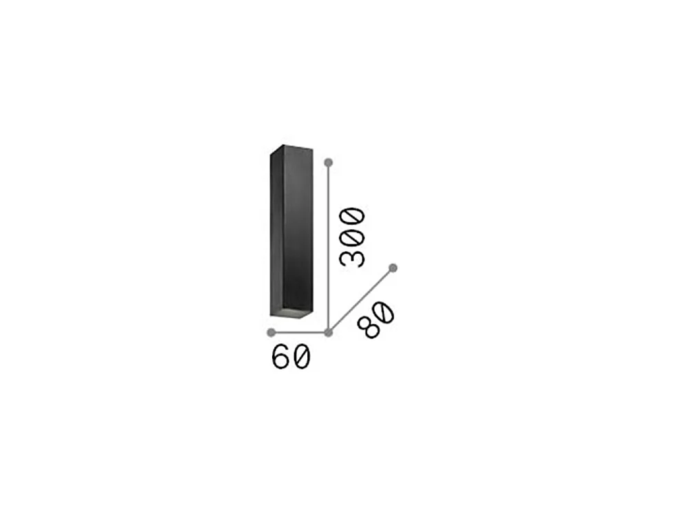 Ideal Lux Sky - 2 licht Up & Down Wandleuchte Schwarz, GU10