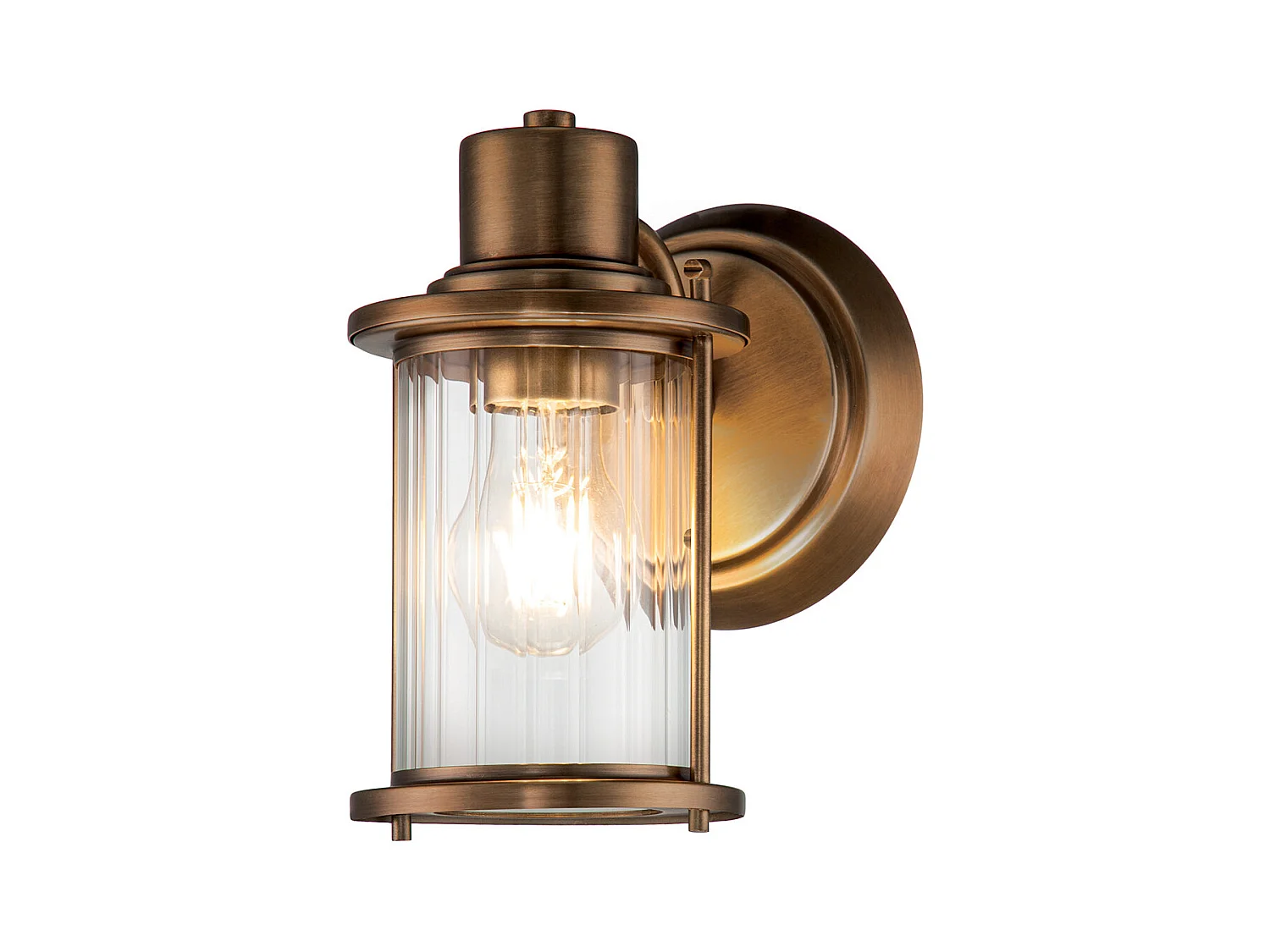 Elstead Quoizel Riggs Lampada da parete in ottone anticato, IP44