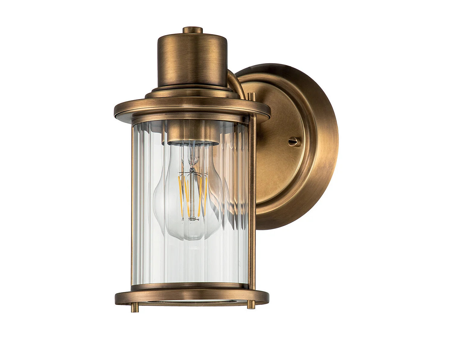 Elstead Quoizel Riggs Lampada da parete in ottone anticato, IP44