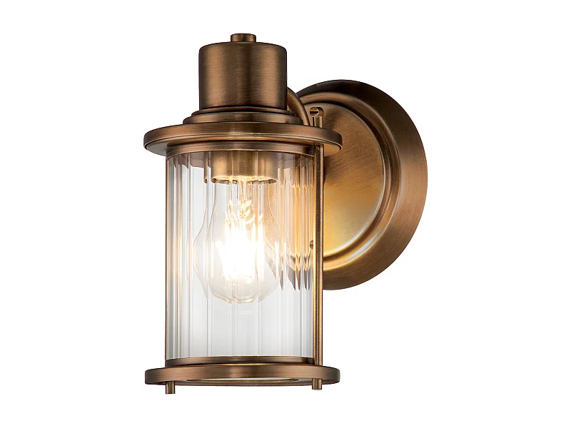 Elstead Quoizel Riggs Lampada da parete in ottone anticato, IP44