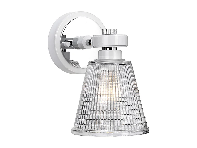 Elstead Gunnislake 1 ljus vägglampa polerad kromglasskärm IP44, G9