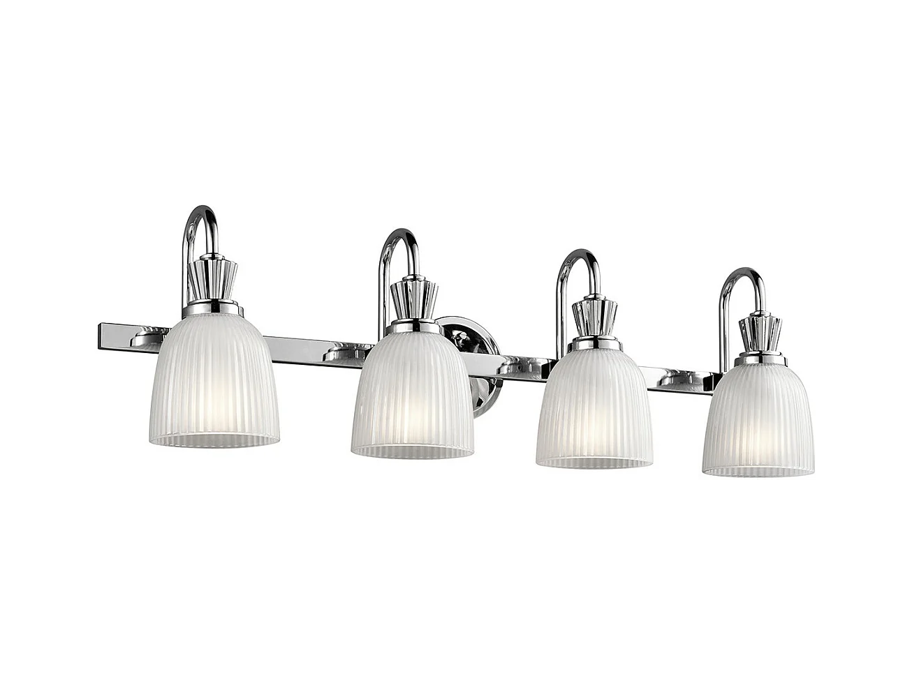 Elstead Cora - Applique da parete per bagno a 4 luci Cromo lucido IP44, G9