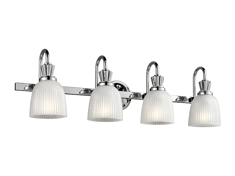 Elstead Cora 4 ljus badrumsvägglampa polerad krom IP44, G9