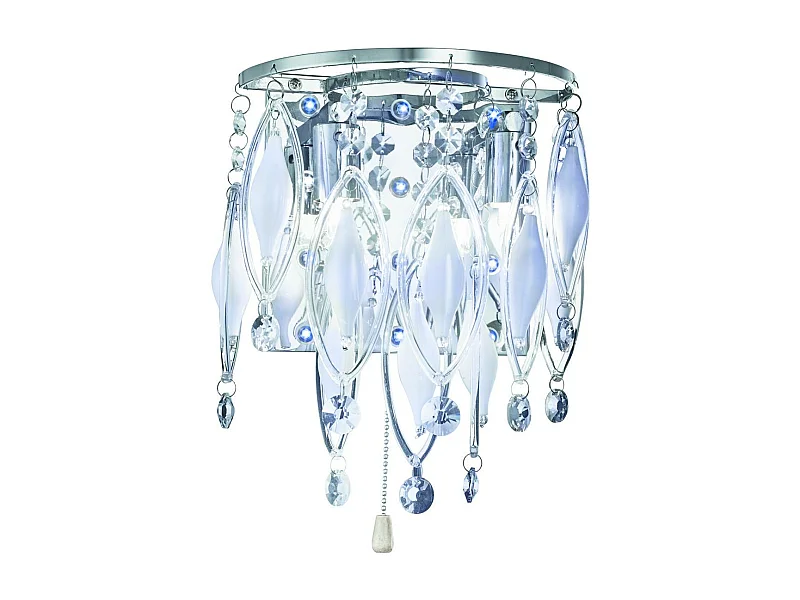 Searchlicht Spindle - LED 2 licht Innenglas Wandleuchte Chrom, G9