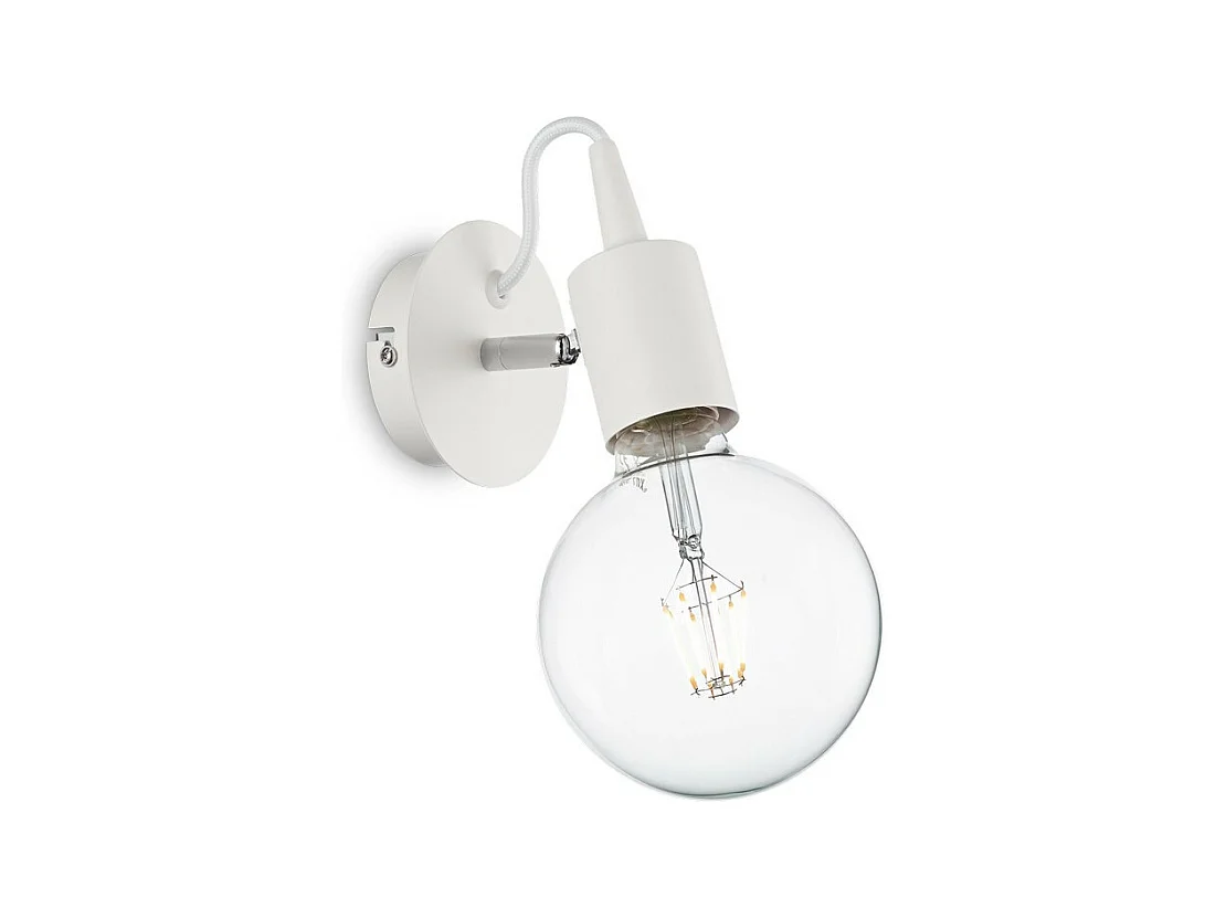 Ideal Lux Edison - 1 Licht Wandleuchte Weiß, E27