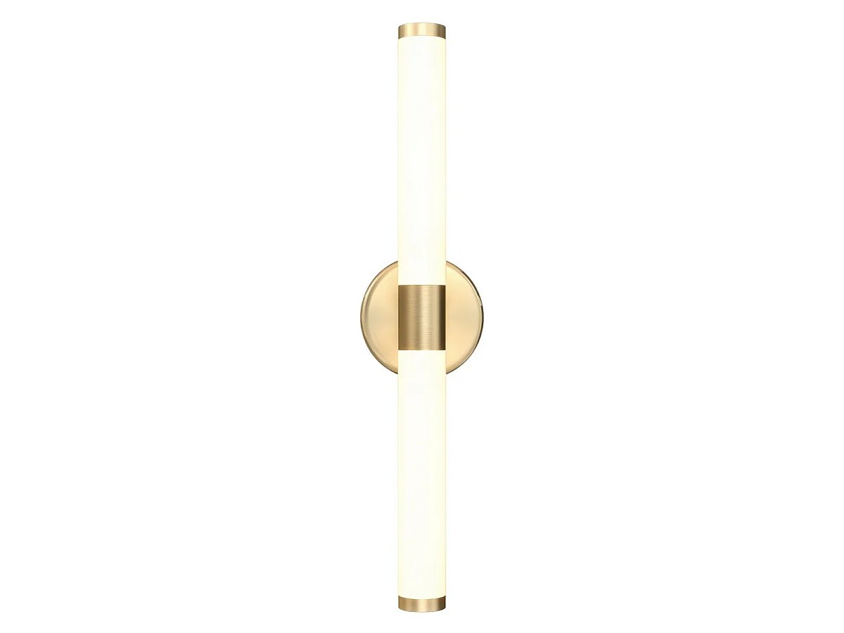 Maytoni Axis Moderne integrierte LED-Wandleuchte Gold, 3000 K, Schirm aus gefrostetem Acryl