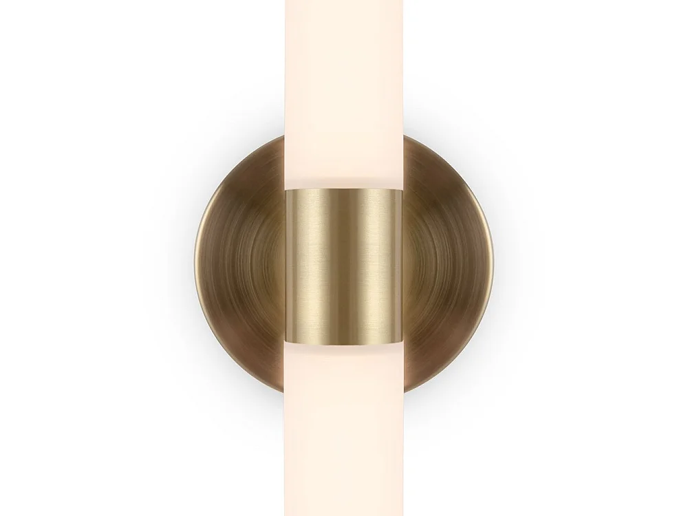Maytoni Axis Moderne integrierte LED-Wandleuchte Gold, 3000 K, Schirm aus gefrostetem Acryl