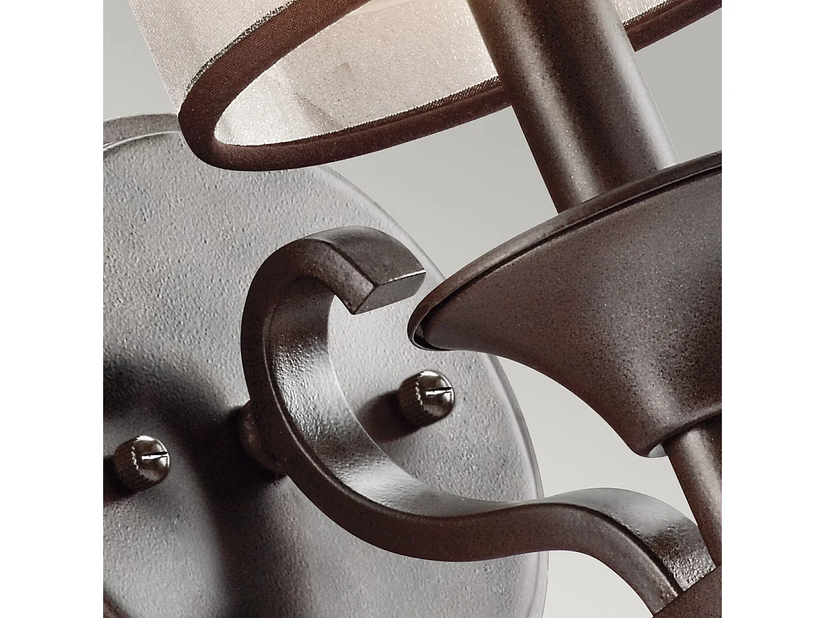 Elstead Lacey - 1 Licht Wand Licht Mission Bronze, E14