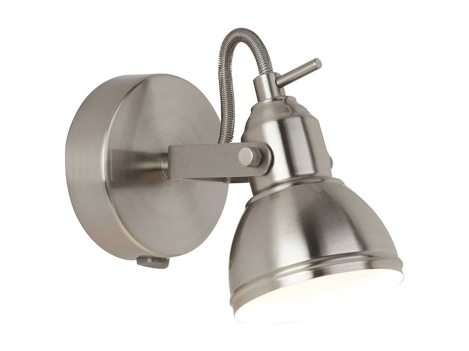 Searchlight Focus 1 Ltt justerbar vggspotlight satin silver, GU10