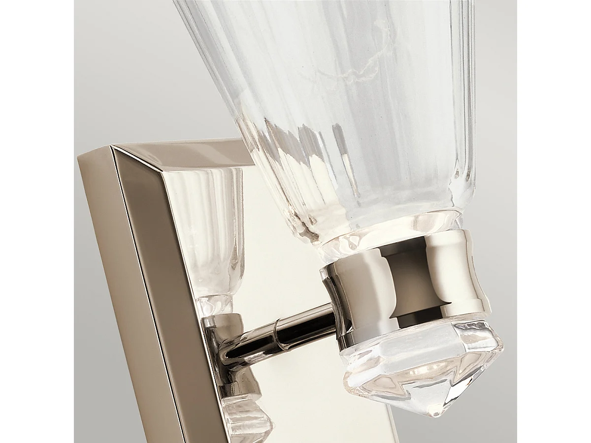 Elstead Kichler Kayva Integrerad LED-vägglampa polerad nickel, 3000K, IP44