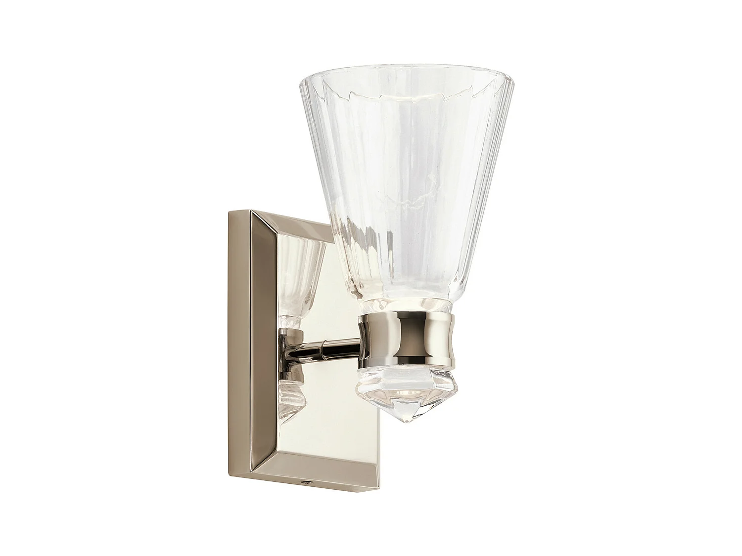Elstead Kichler Kayva Lampada da parete a LED integrata Nichel lucido, 3000K, IP44