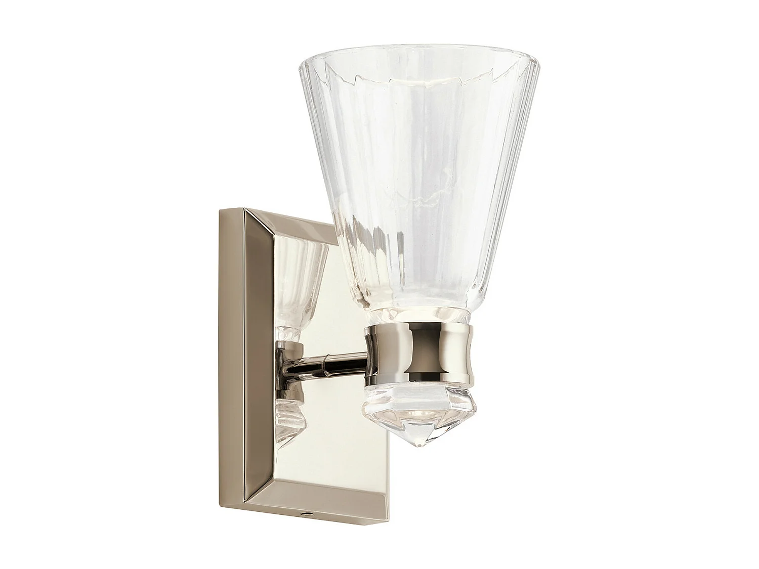 Elstead Kichler Kayva Lampada da parete a LED integrata Nichel lucido, 3000K, IP44