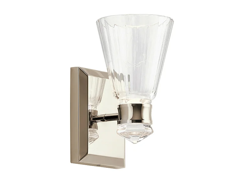 Elstead Kichler Kayva Integrierte LED-Wandleuchte Nickel poliert, 3000K, IP44