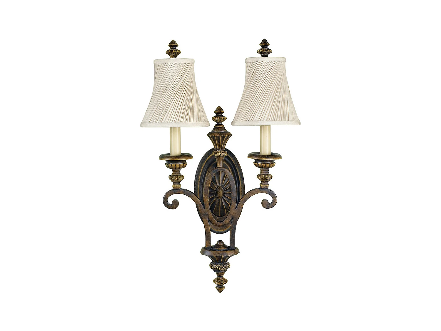 Elstead Drawing Room - 2 Licht Innenkerze Wandleuchte Walnuss, E27