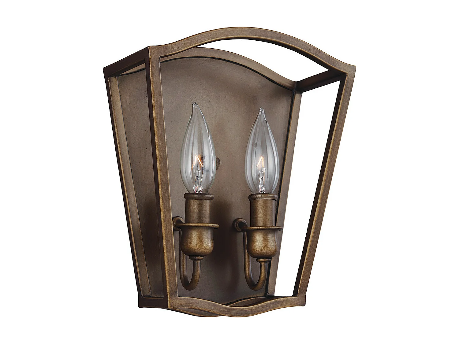 Elstead Yarmouth - Applique a 2 luci, ottone anticato verniciato