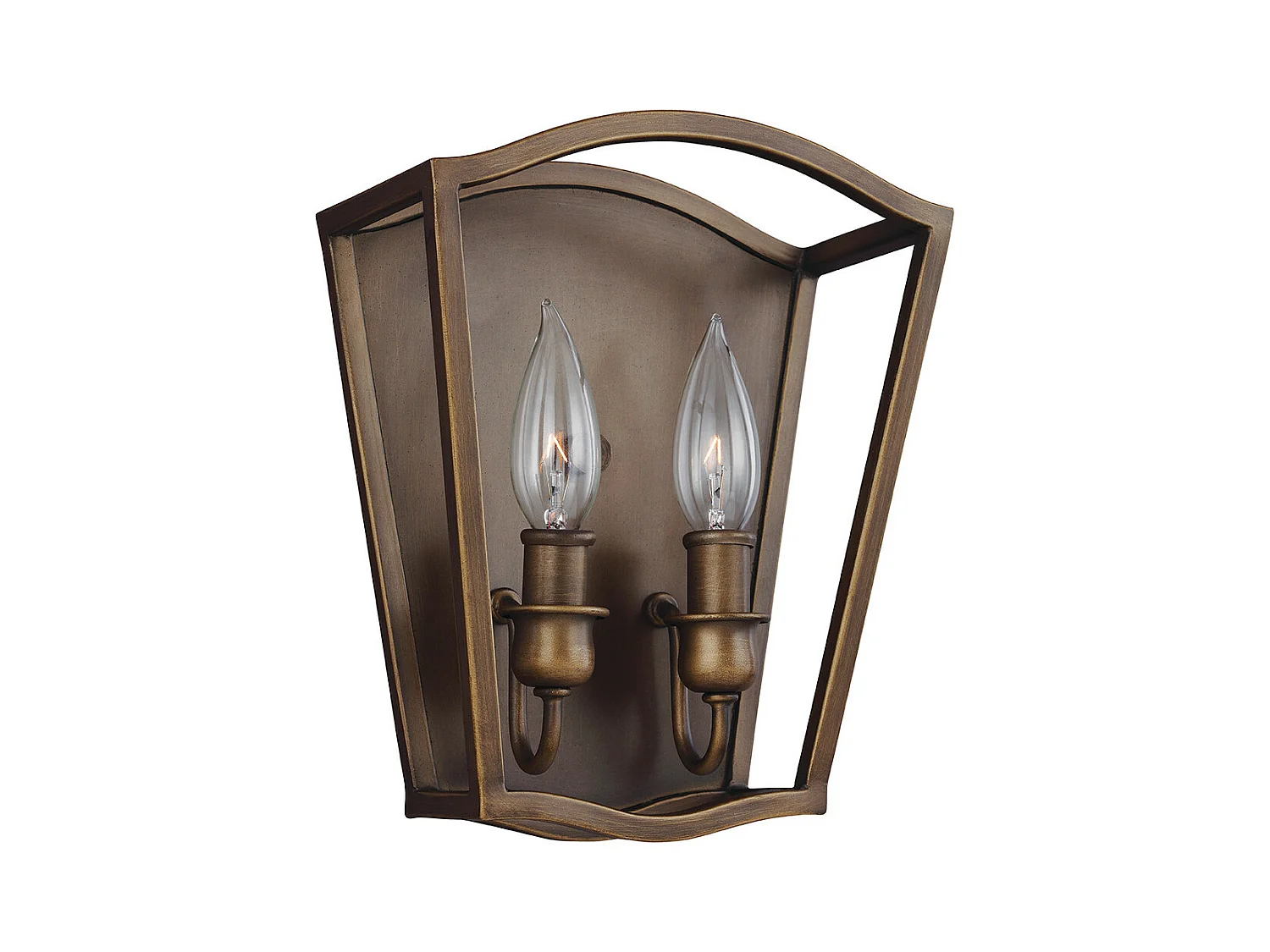 Elstead Yarmouth - Applique a 2 luci, ottone anticato verniciato