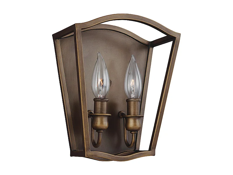 Elstead Yarmouth - 2 Licht Wandleuchte, Messing im Alter von Messing