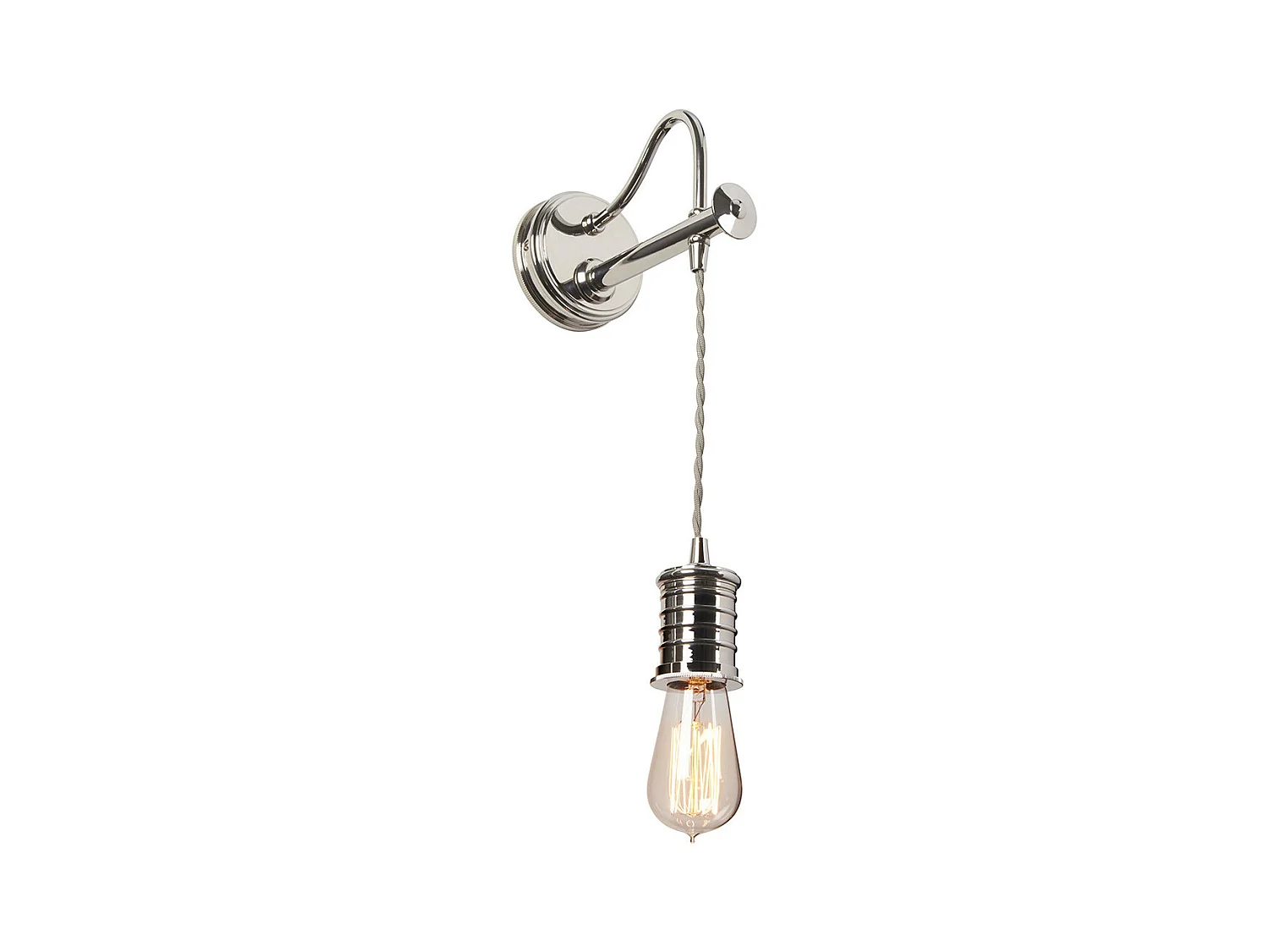 Elstead Douille - Applique da interno a 1 luce Nichel lucido, E27