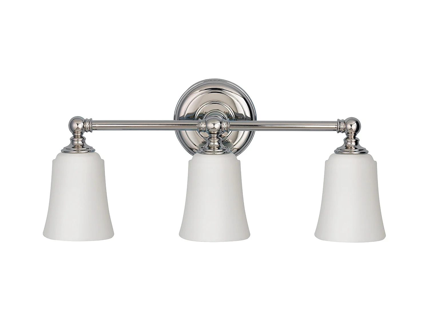 Elstead Huguenot Lake - 3 luci per bagno sopra specchio cromato lucido IP44, G9