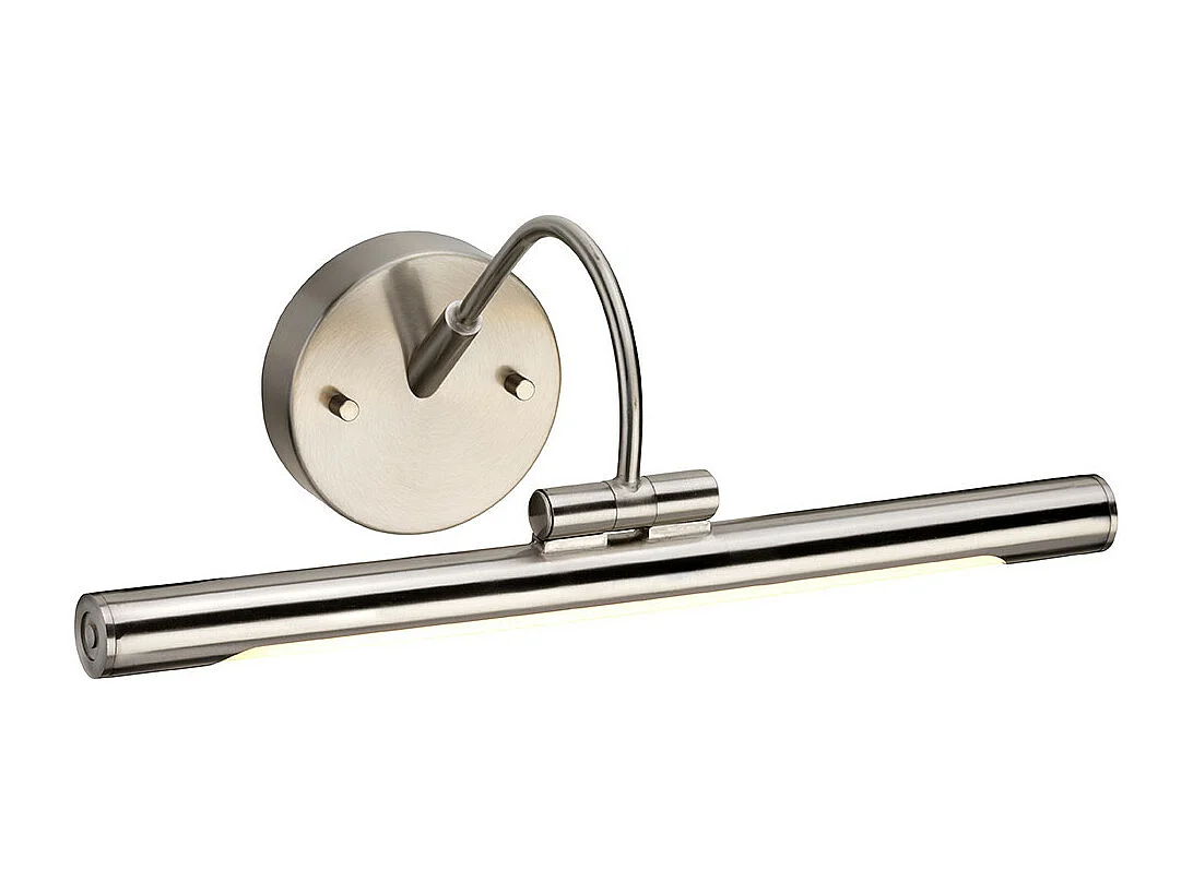 Elstead Alton LED 1 Ljus Liten Bild Vägglampa Borstad Nickel