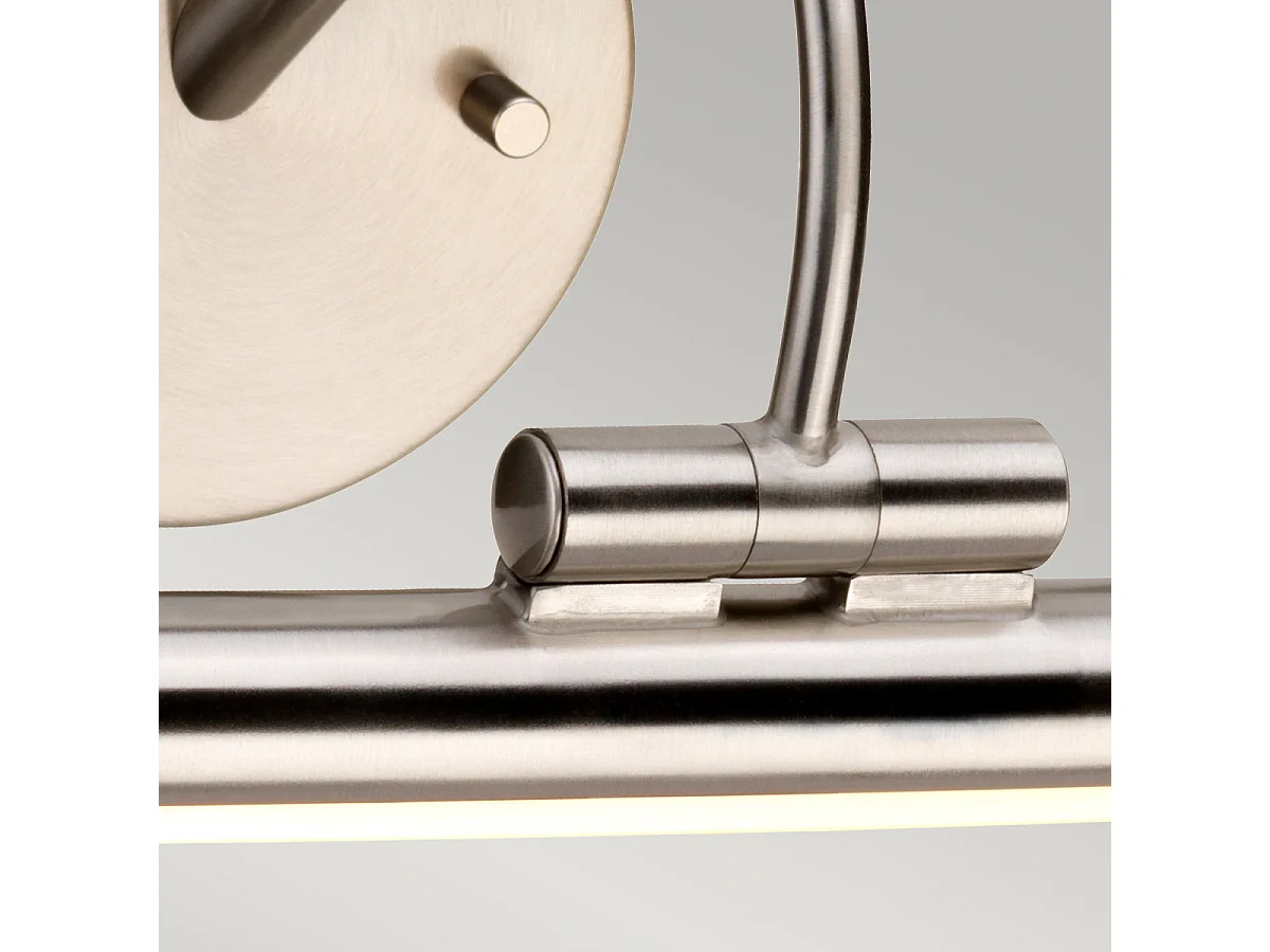 Elstead Alton LED 1 Ljus Liten Bild Vägglampa Borstad Nickel