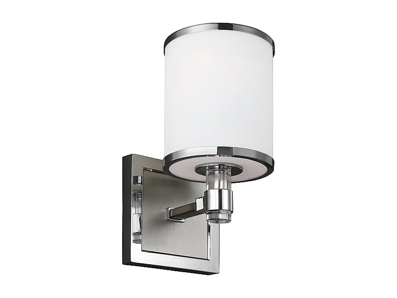 Elstead Prospect Park - 1 Licht Innenwandleuchte Satin Nickel, Chrom, Chrom, E27