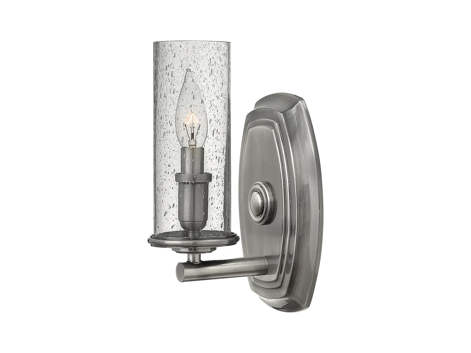 Elstead Dakota Applique murale à 1 ampoule, nickel antique poli, E14