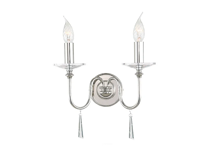 Elstead Finsbury Park - 2 licht Indoor Candle Wandleuchte Nickel poliert, E14