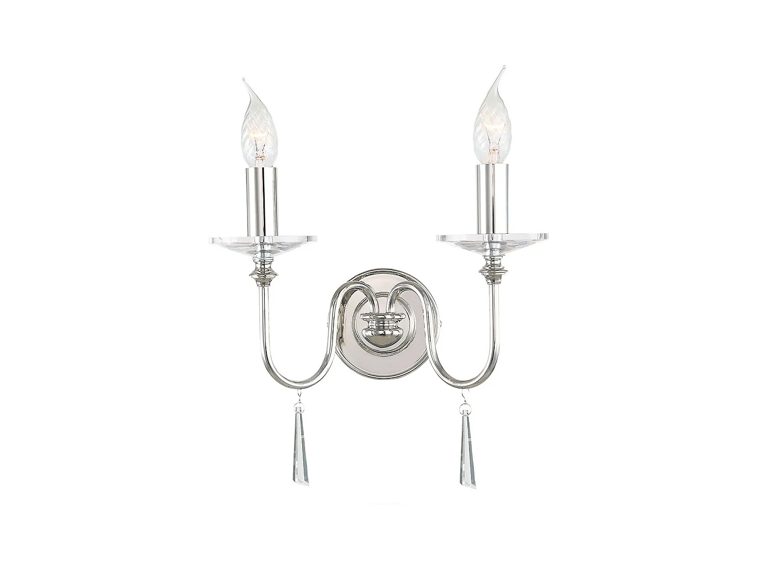 Elstead Finsbury Park - 2 licht Indoor Candle Wandleuchte Nickel poliert, E14